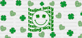 Feeling Lucky Smiley - St Patrick Cup Wrap Uv Sticker Permanent Dtf Decal