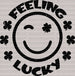 Feeling Lucky Smiley St. Patrick's Day DTF Heat Transfer, Saint Patricks Day Design, St Paddys Day DTF ready2transfer Black