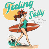 Feeling Salty - Surfing DTF Transfers ready2transfer Light Color Design (See Imaging)