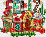 Feliz Navidad Mary Design - Christmas Dtf Transfer