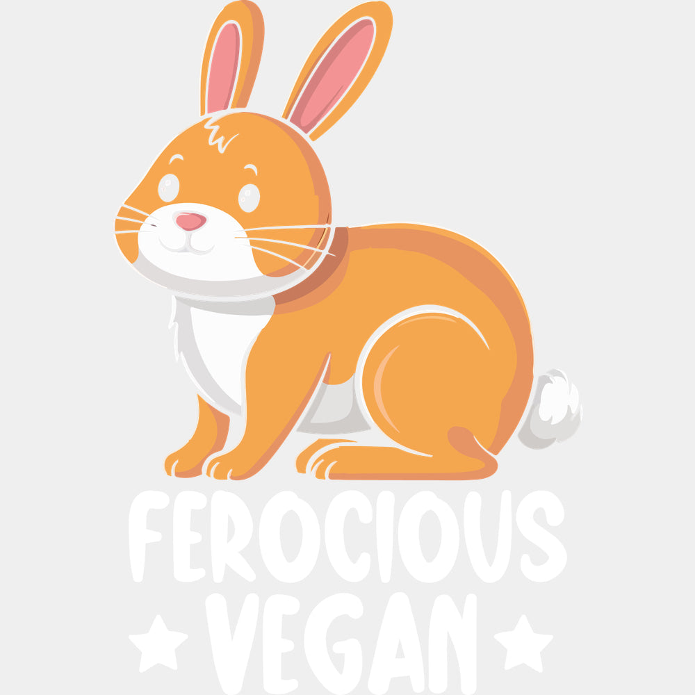 Ferocious Vegan - Vegan DTF Transfers - Adult Unisex - S & M (10’’) / Light Color Design (See Imaging)