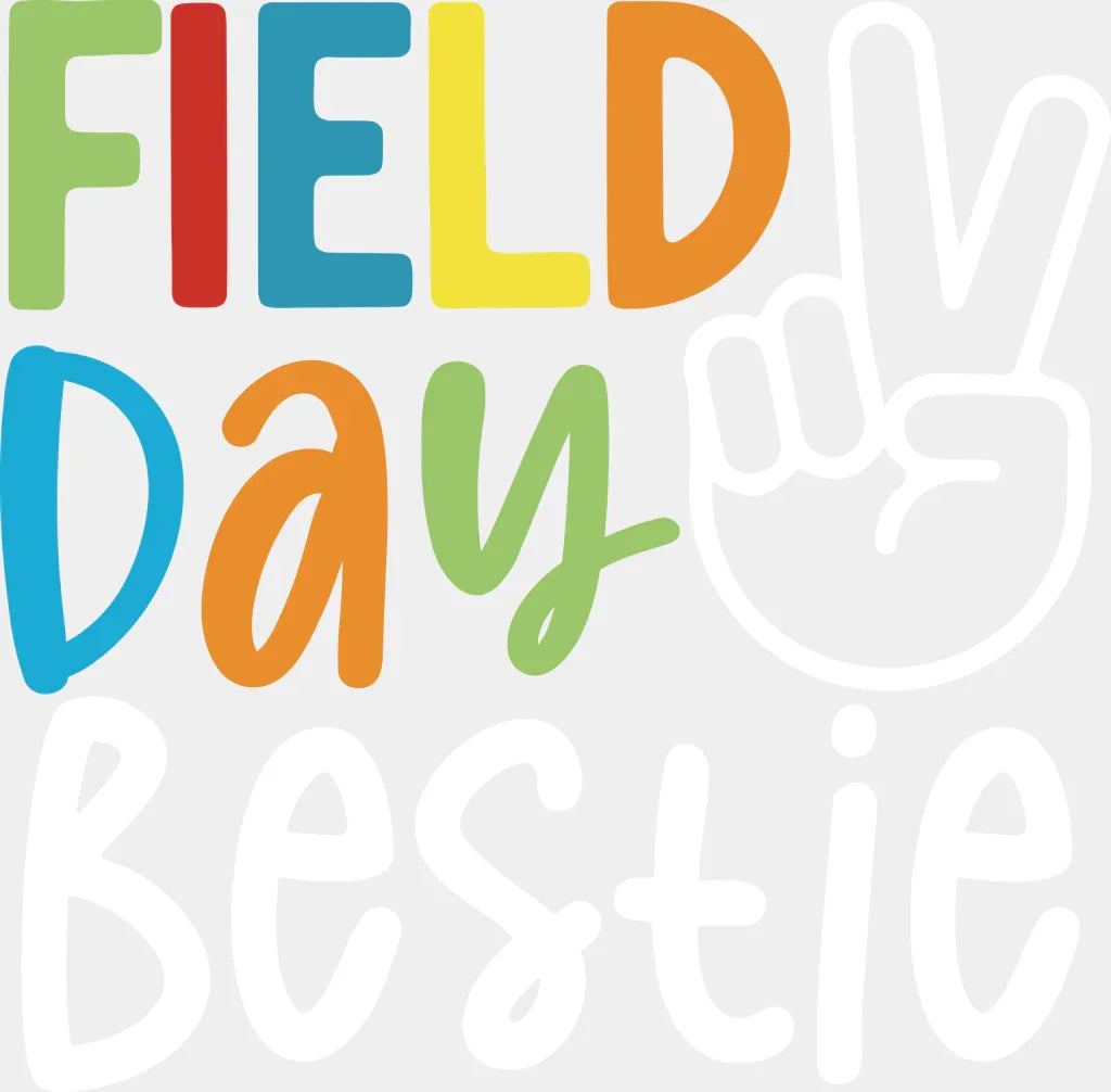 Field Day Bestie B&W - Field Day DTF Transfer Adult Unisex - S & M (10’’) / Light Color Design (See Imaging)