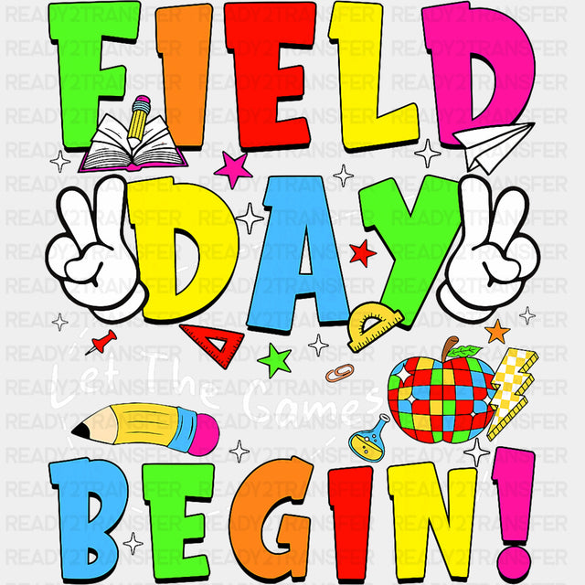 Field Day Let The Games Begin, Peace Sign - Field Trip DTF Transfers ready2transfer