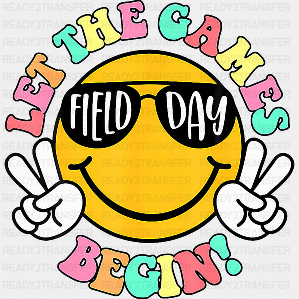 Field Day Let The Games Begin Smiley - Field Trip DTF Transfers