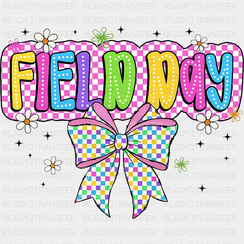 Field Day Pink Ribbon - Field Trip DTF Transfers ready2transfer Dark Color Design (See Imaging)