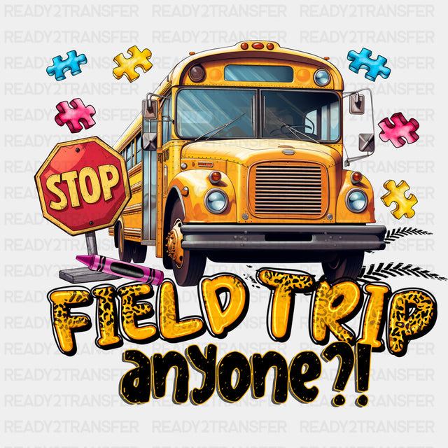 Field Trip Anyone?! School Bus Design - Field Trip DTF Transfers ready2transfer
