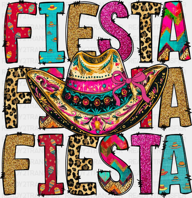 Fiesta Fiesta Fiesta Hat - Cinco De Mayo DTF Transfer