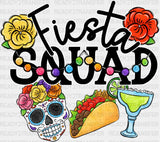 Fiesta Squad Skeleton Tacos Tequila - Cinco De Mayo Dtf Heat Transfer