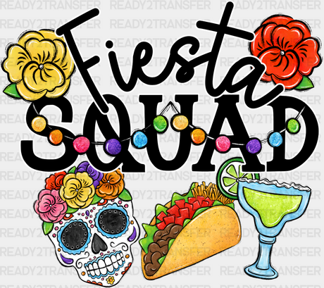 Fiesta Squad Skeleton Tacos Tequila - Cinco De Mayo Dtf Heat Transfer