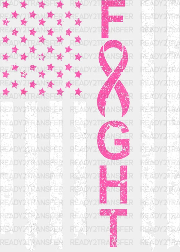 Fight American Flag White DTF Transfer