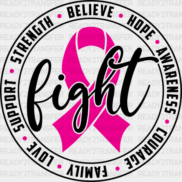 Fight Circular Design - Cancer DTF Transfer