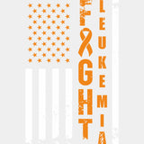 Fight Leukemia, US Flag - Leukemia DTF Transfers ready2transfer Light Color Design (See Imaging)