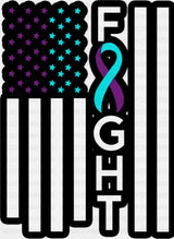 Fight - Suicide Awareness DTF Transfer Adult Unisex - S & M (10’’) / Dark Color Design (See Imaging)