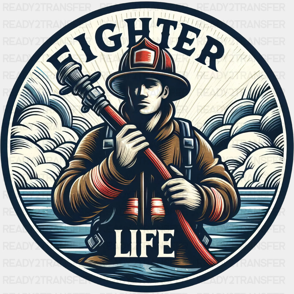 Fighter Life Circular - Fire Department DTF Transfers ready2transfer Dark Color Design (See Imaging)