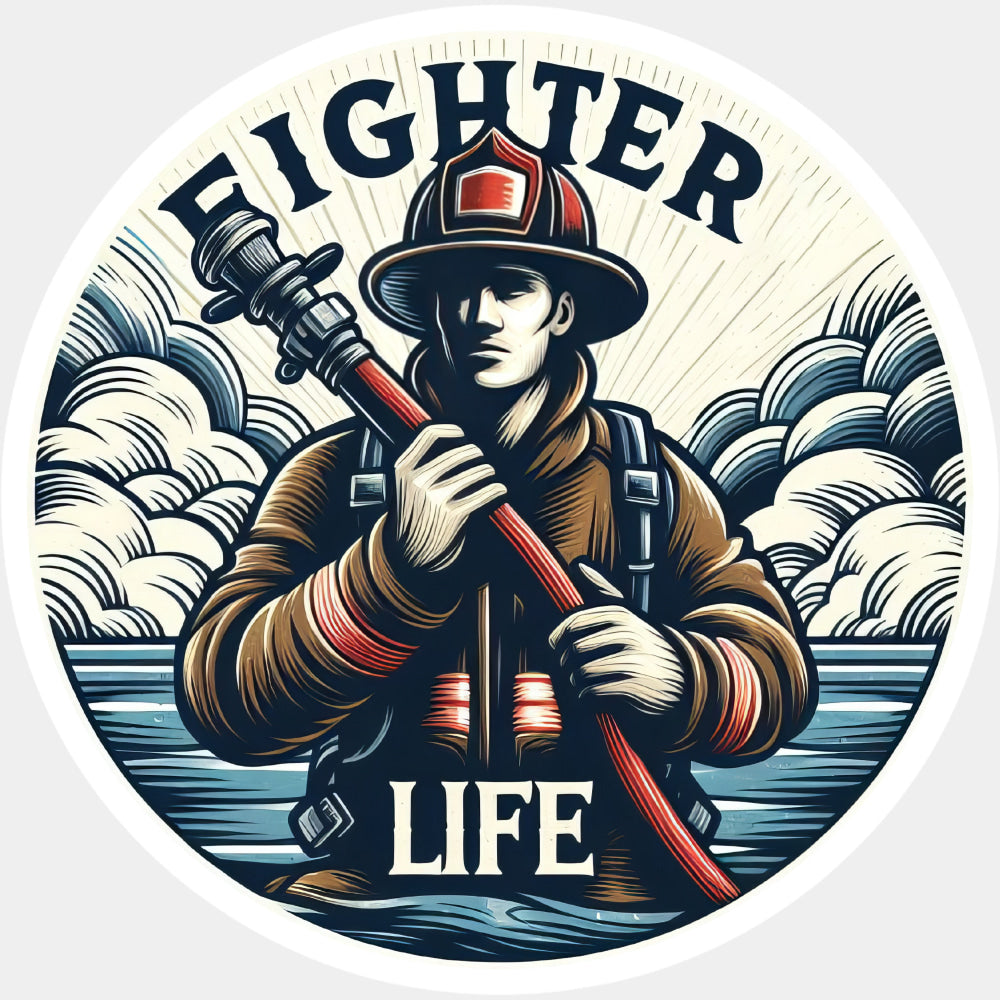 Fighter Life Circular - Fire Department DTF Transfers ready2transfer Light Color Design (See Imaging)