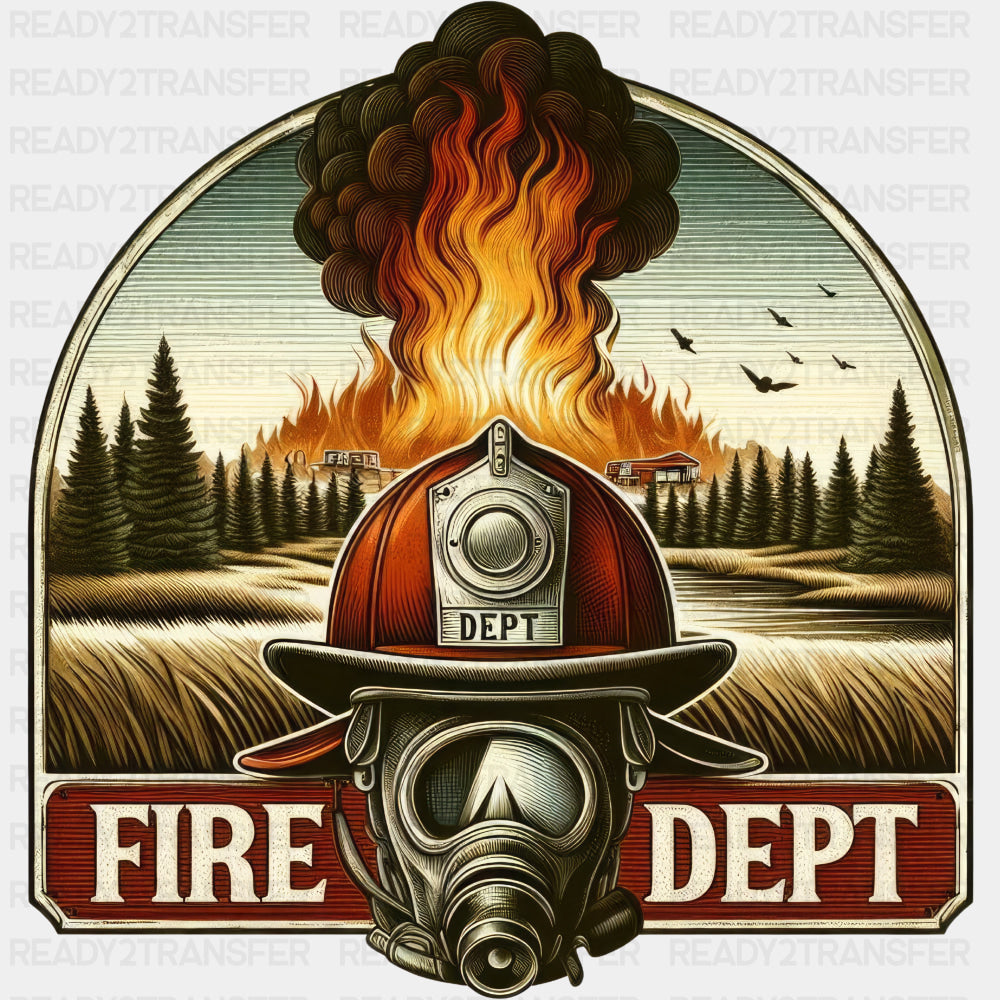 Fire Dept, Helmet Design - Fire Department DTF Transfers ready2transfer
