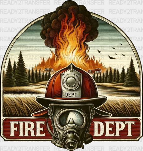 Fire Dept Helmet - Firefighter Dtf Heat Transfer