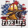 Fire Life USA Flag - Fire Department DTF Transfers ready2transfer