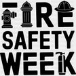 Fire Safety Week B&W - Fire Department DTF Transfers ready2transfer Dark Color Design (See Imaging)