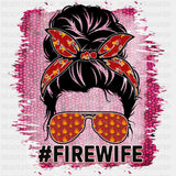 Fire Wife Pink - Fire Department DTF Transfers ready2transfer
