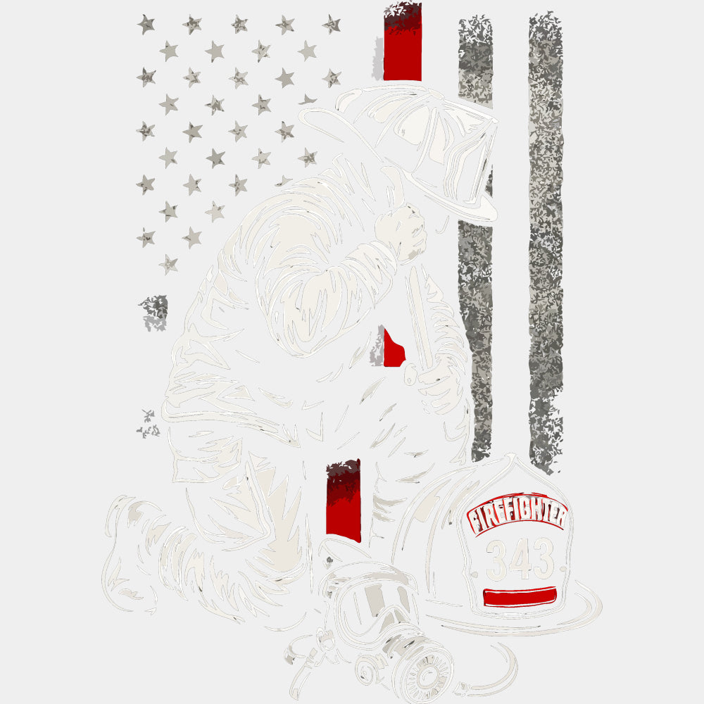 Firefighter 343 - Fire Department DTF Transfers ready2transfer Light Color Design (See Imaging)