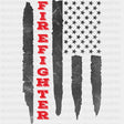 Firefighter B&W USA Flag - Fire Department DTF Transfers ready2transfer Dark Color Design (See Imaging)