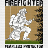 Firefighter, Fearless Protector - Fire Department DTF Transfers ready2transfer Dark Color Design (See Imaging)