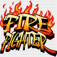 Firefighter Flame Graffiti - Fire Department DTF Transfers ready2transfer Dark Color Design (See Imaging)