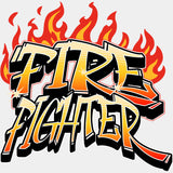 Firefighter Flame Graffiti - Fire Department DTF Transfers ready2transfer Light Color Design (See Imaging)