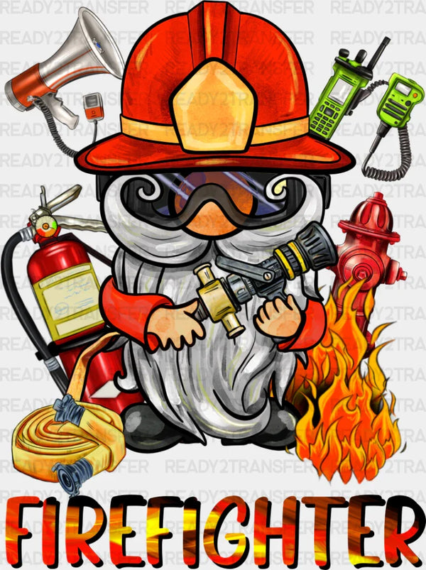 Firefighter Gnome - Firefighter DTF Heat Transfer
