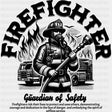 Firefighter, Guardian Of Safety - Fire Department DTF Transfers ready2transfer Dark Color Design (See Imaging)