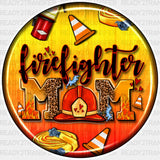 Firefighter Mom Circular Design - Dtf Transfer Adult Unisex S & M (10’’) / Light Color (See Imaging)