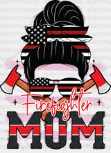 Firefighter Mom Design - Dtf Heat Transfer