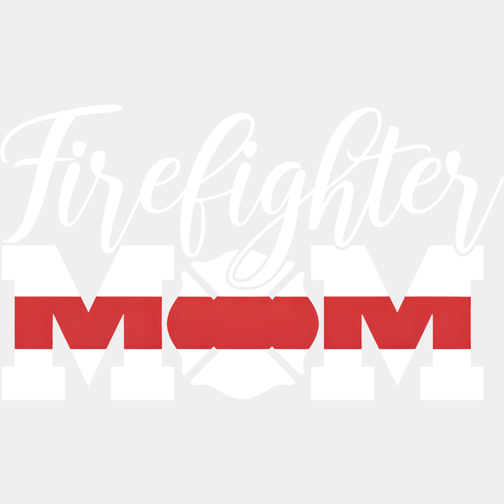 Firefighter Mom Red Stripe - Fire Department DTF Transfers ready2transfer Light Color Design (See Imaging)