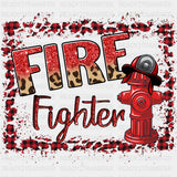 Firefighter Red & Black - Fire Department DTF Transfers ready2transfer