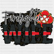 Firefighter Wife B&W - Fire Department DTF Transfers ready2transfer Dark Color Design (See Imaging)