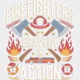 Firefighters Bravery In Action - Fire Department DTF Transfers ready2transfer Light Color Design (See Imaging)