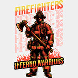 Firefighters, Inferno Warriors - Fire Department DTF Transfers ready2transfer Light Color Design (See Imaging)