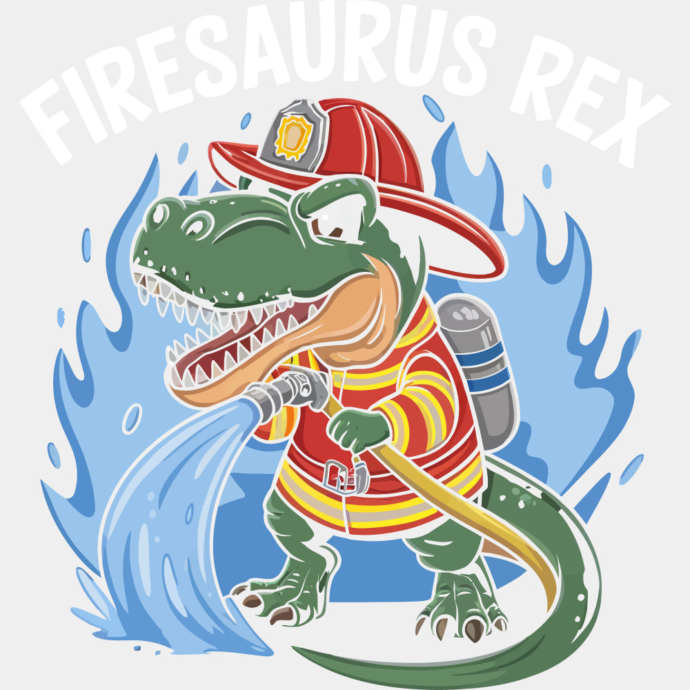Firesaurus Rex - Fire Department DTF Transfers ready2transfer Light Color Design (See Imaging)