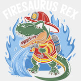 Firesaurus Rex - Fire Department DTF Transfers ready2transfer Light Color Design (See Imaging)