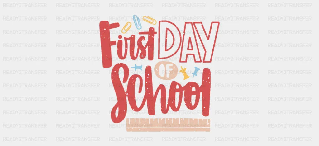 First Day Of School - School Cup Wrap UV Sticker Permanent UV DTF Decal