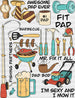 Fit Dad Father's Day DTF Transfer ready2transfer Black