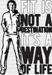 Fit Is Not a Destination It's a Way Of Life - Gym DTF Heat Transfer ready2transfer Black