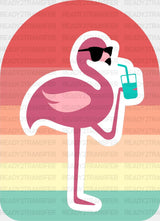 Flamingo Summer Dtf Transfer