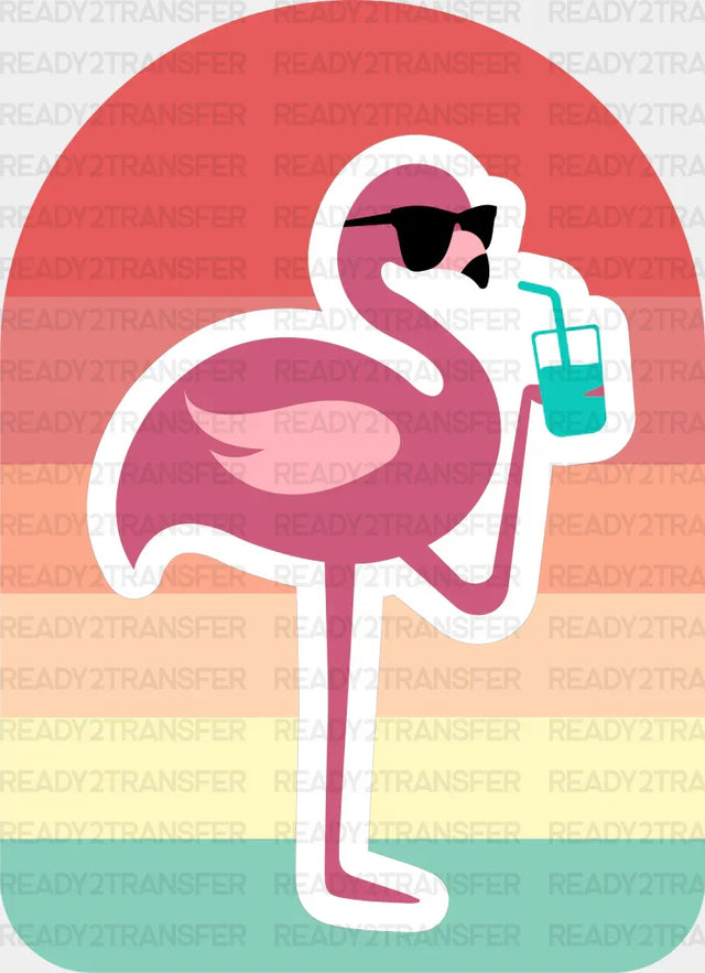 Flamingo Summer Dtf Transfer
