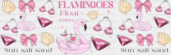 Flamingoes Float - Summer Cup Wrap UV Sticker Permanent UV DTF Decal