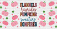 Flannels Hayrides Pumpkins - Fall Cup Wrap Uv Sticker Permanent Dtf Decal