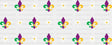 Fleur-De-Lis And Flowers - Mardi Gras Cup Wrap Uv Sticker Permanent Dtf Decal