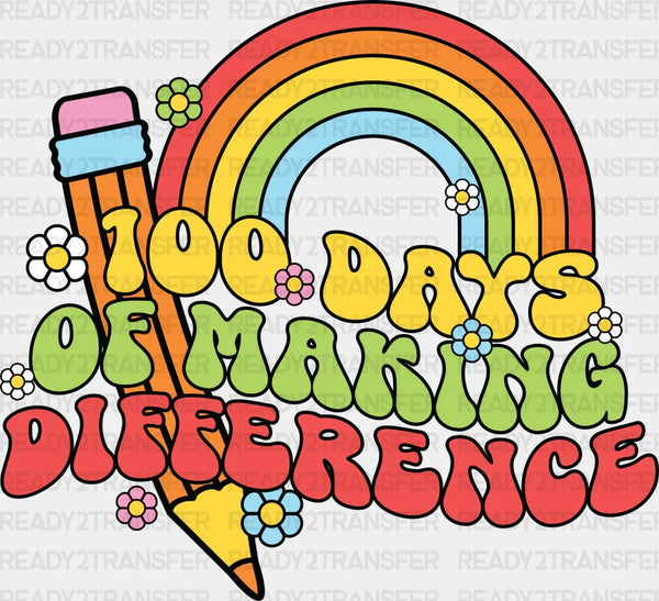 FLORAL 100 DAYS OF MAKING DIFFERENCE DTF Transfer