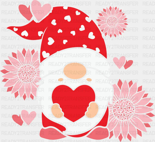 FLORAL GNOMIE HEART DTF Transfer